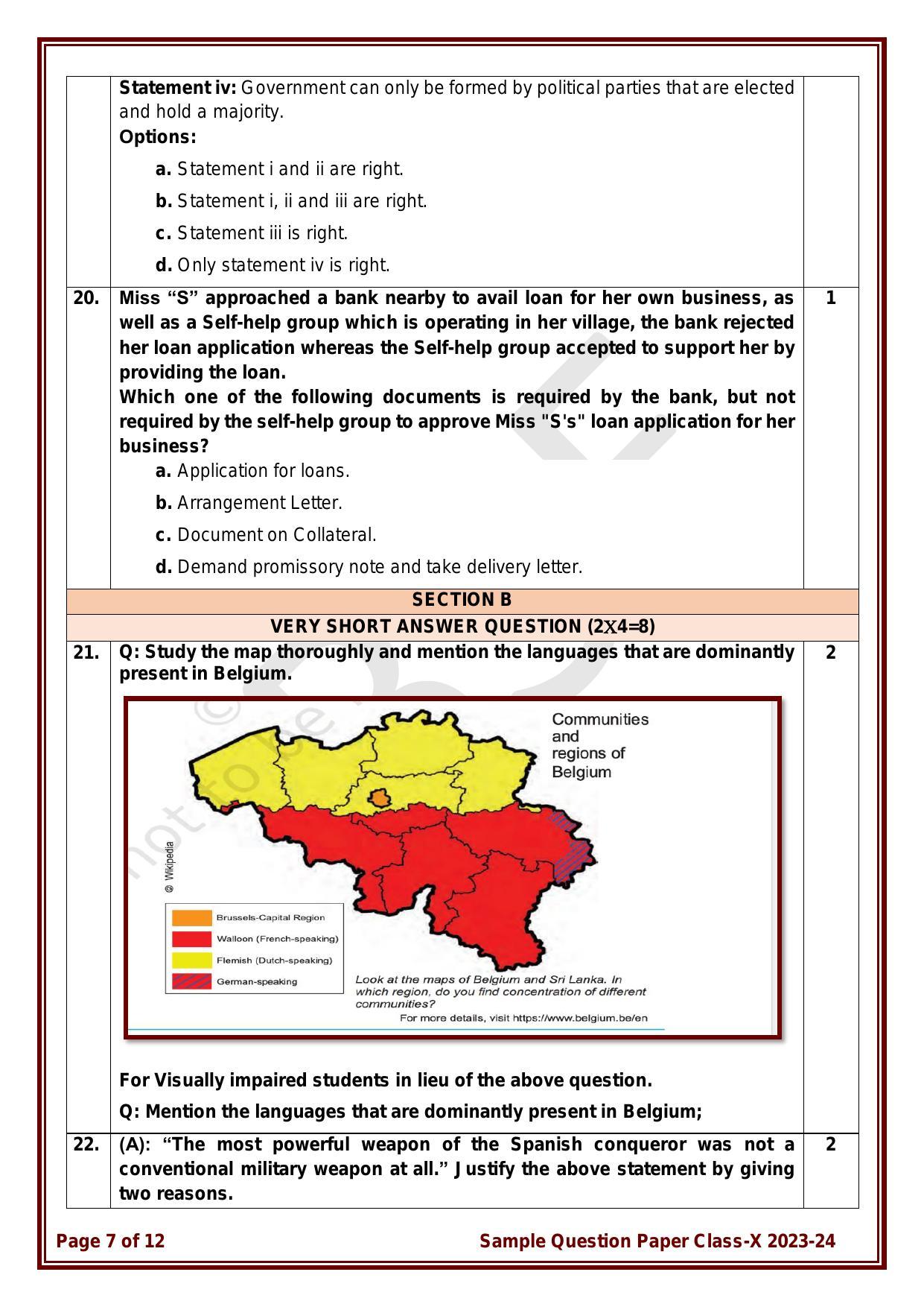 CBSE Class 10 Social Science Sample Paper 2024 - Page 7