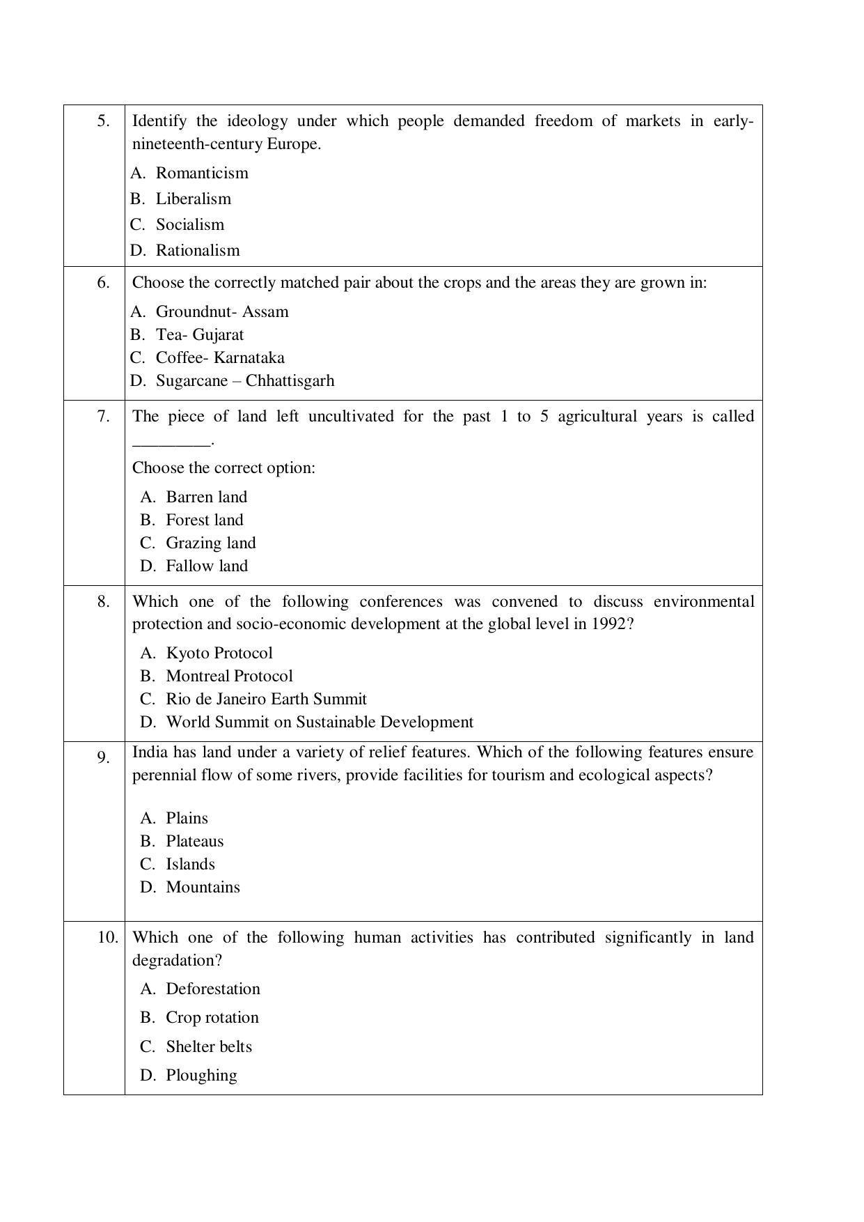 CBSE Class 10 Social Science Sample Paper 2021-22 - Page 2