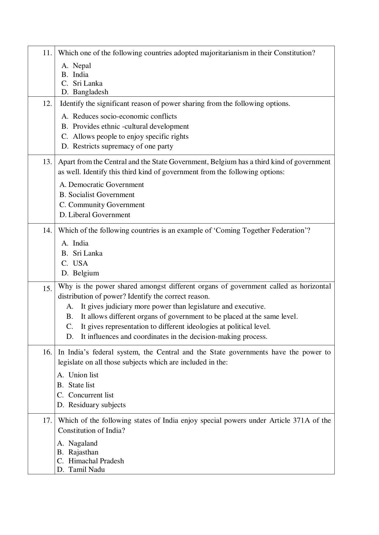 CBSE Class 10 Social Science Sample Paper 2021-22 - Page 3