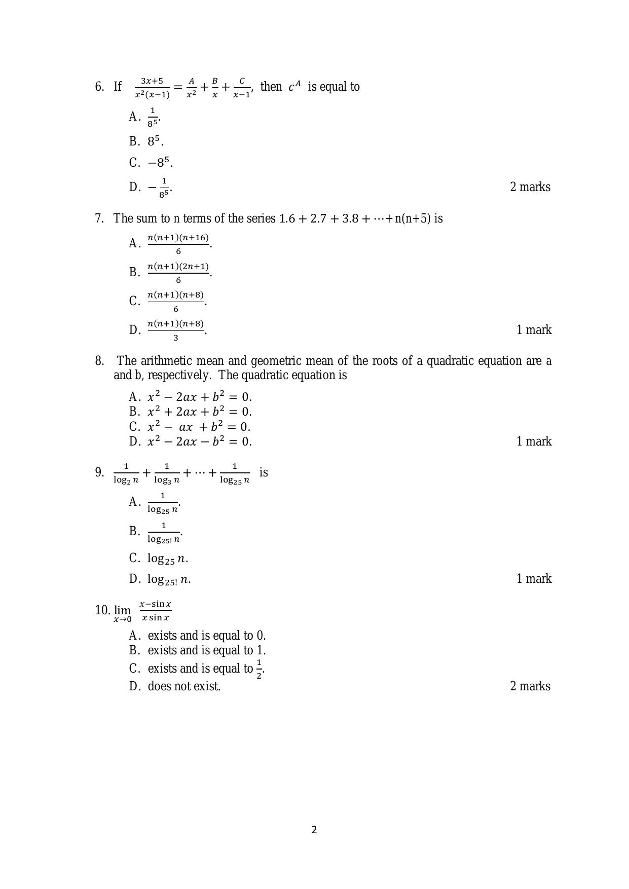 ACET February 2020 Question Papers - Page 2