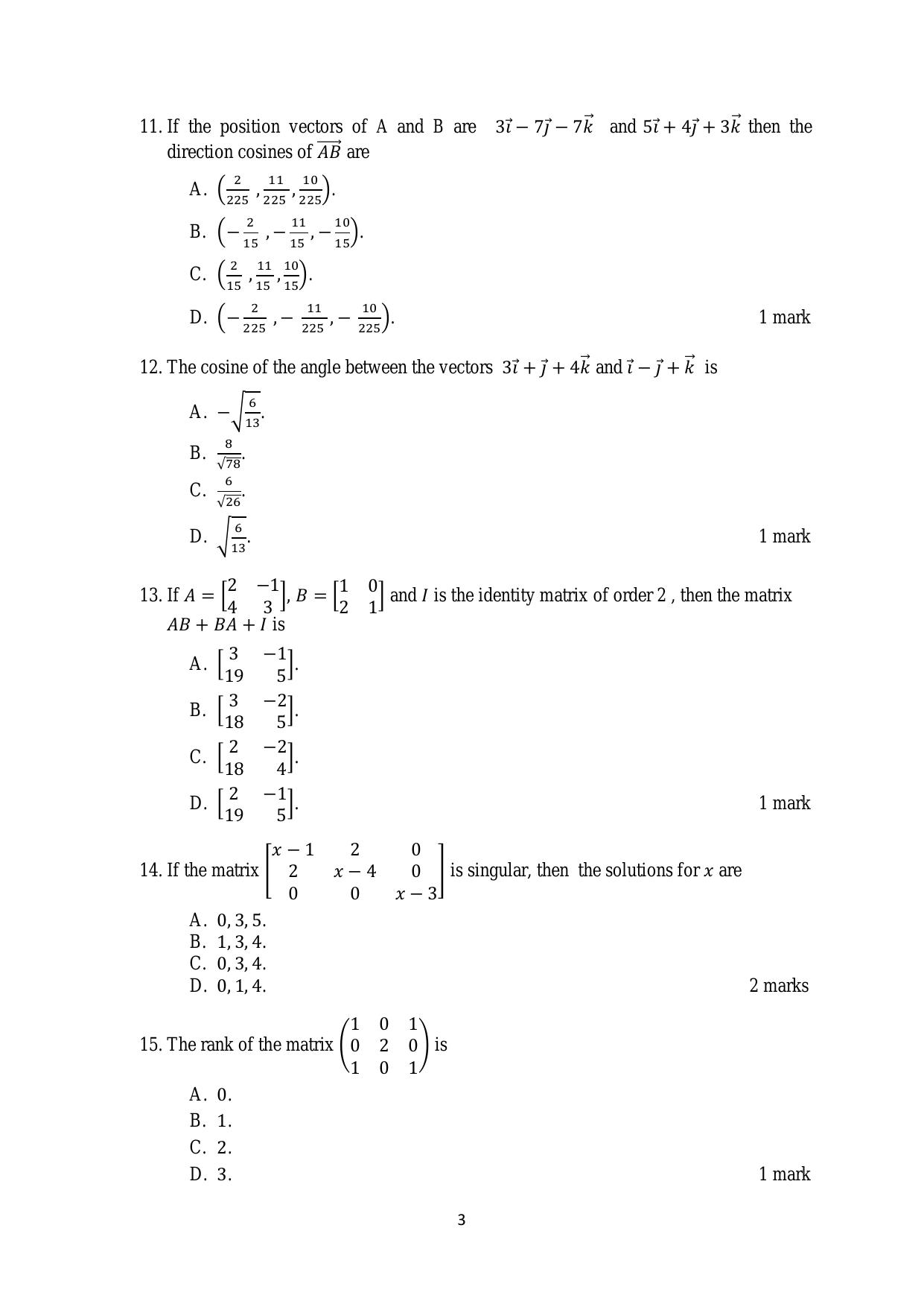 ACET February 2020 Question Papers - Page 3