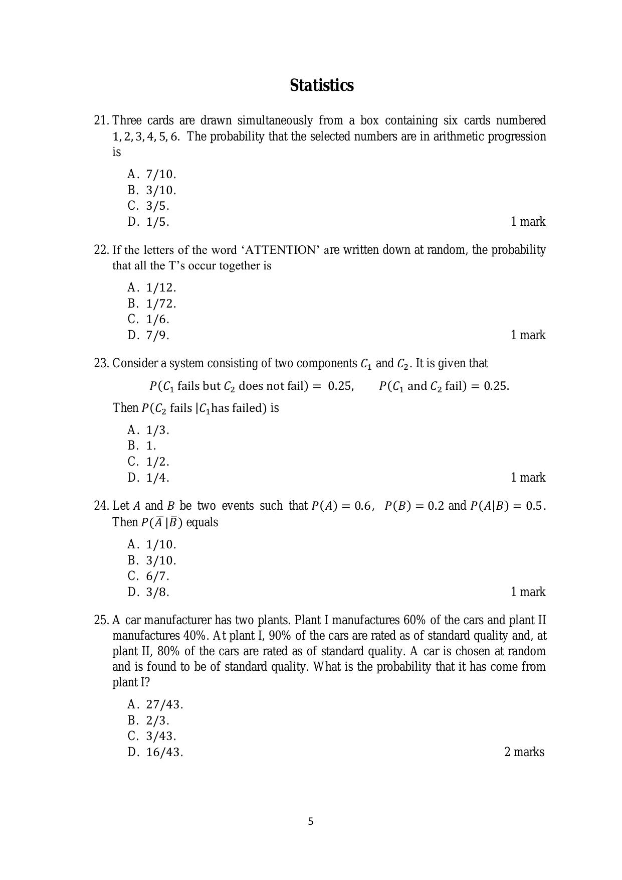 ACET February 2020 Question Papers - Page 5