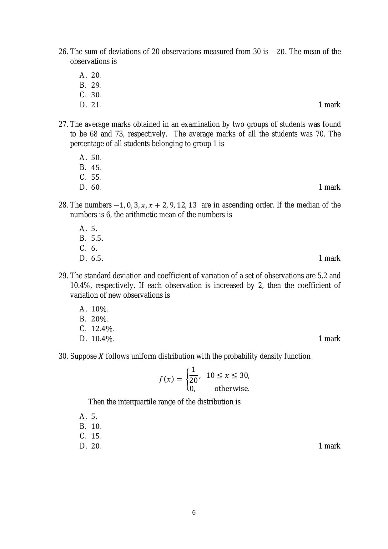 ACET February 2020 Question Papers - Page 6