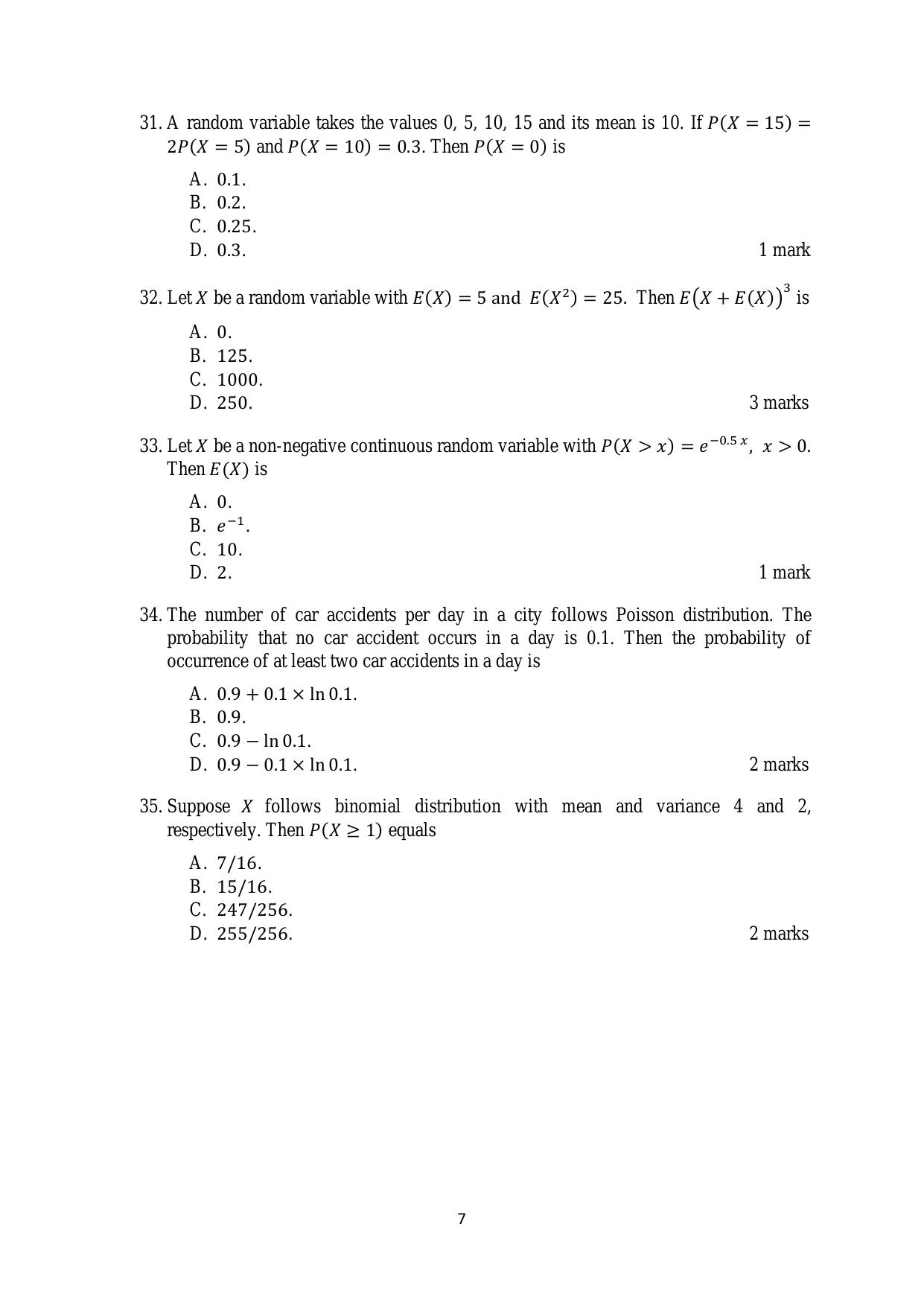 ACET February 2020 Question Papers - Page 7