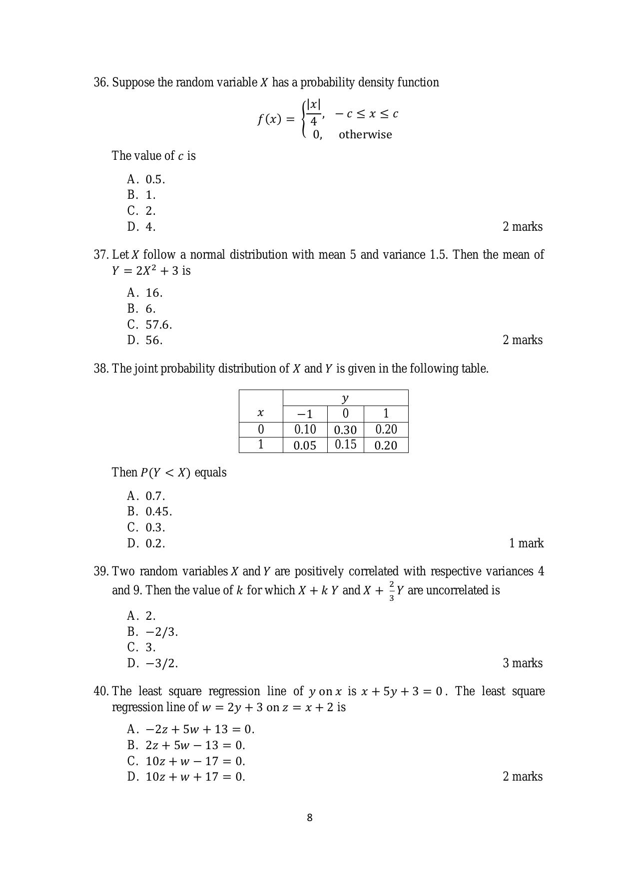 ACET February 2020 Question Papers - Page 8