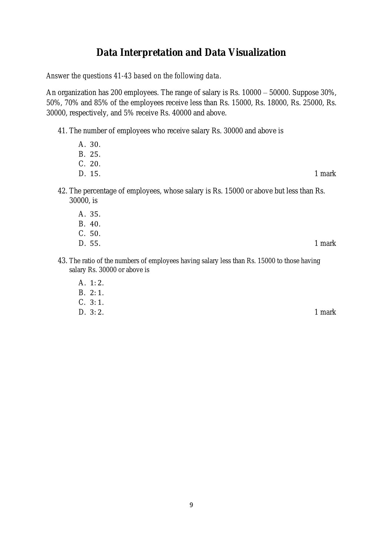ACET February 2020 Question Papers - Page 9