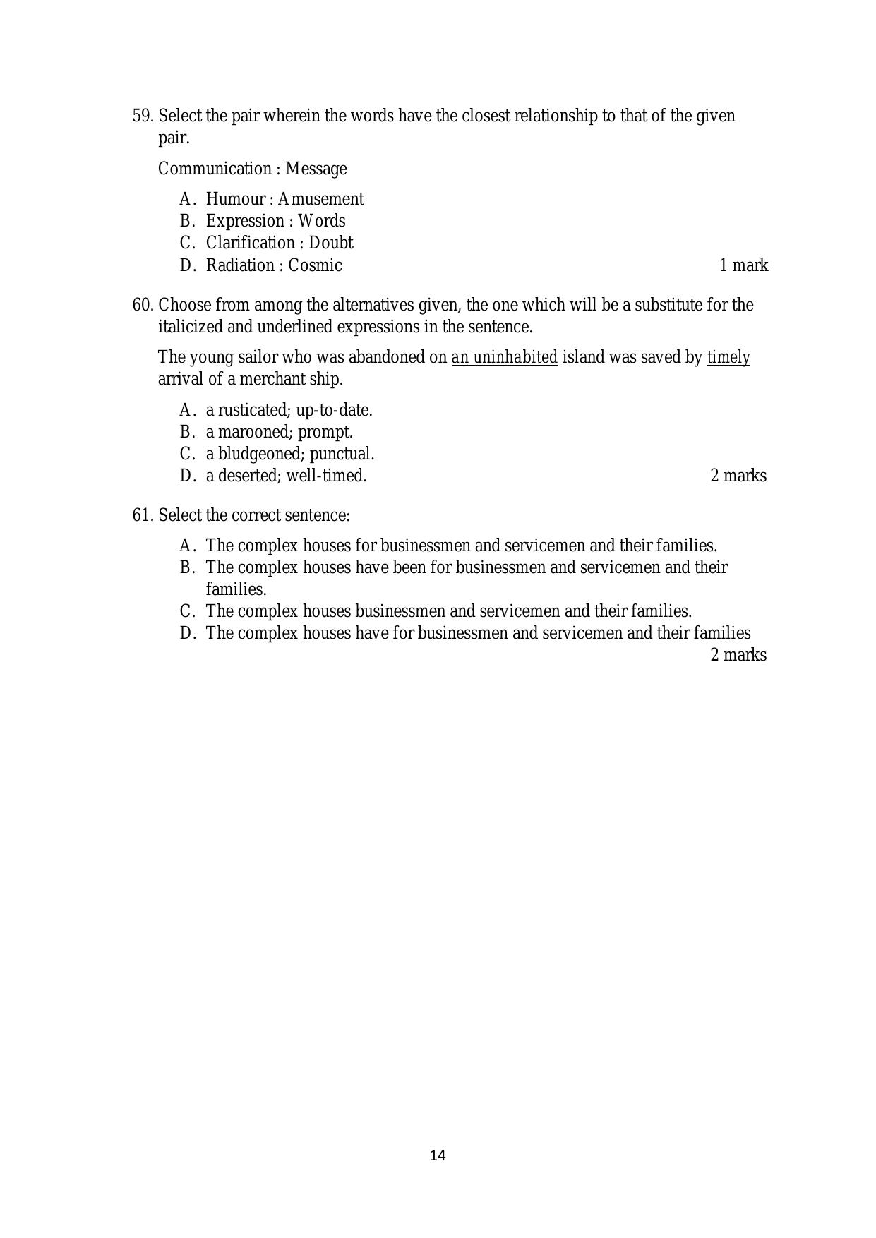 ACET February 2020 Question Papers - Page 14