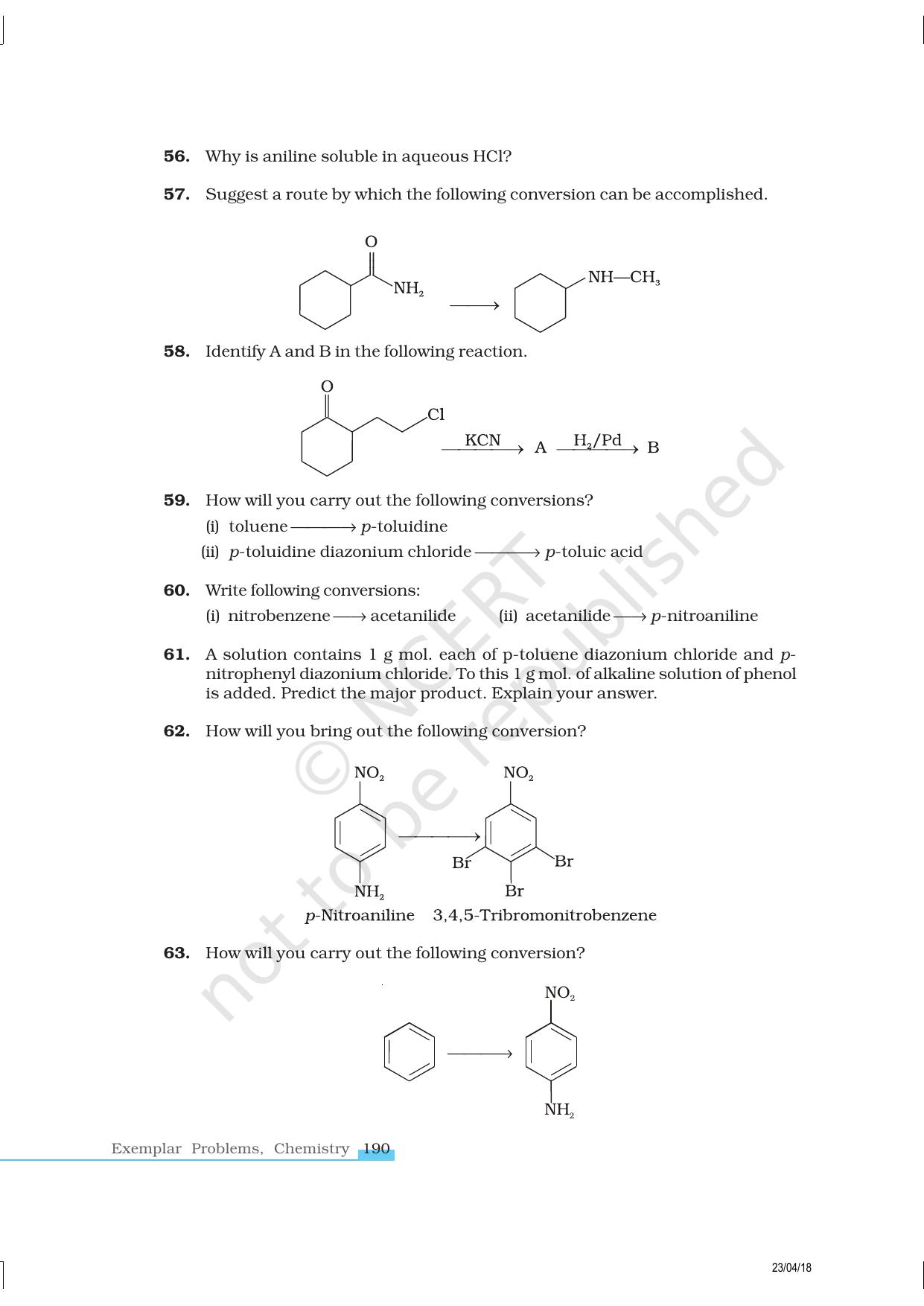 NCERT Exemplar Class 12: Chemistry - Amines - Page 11