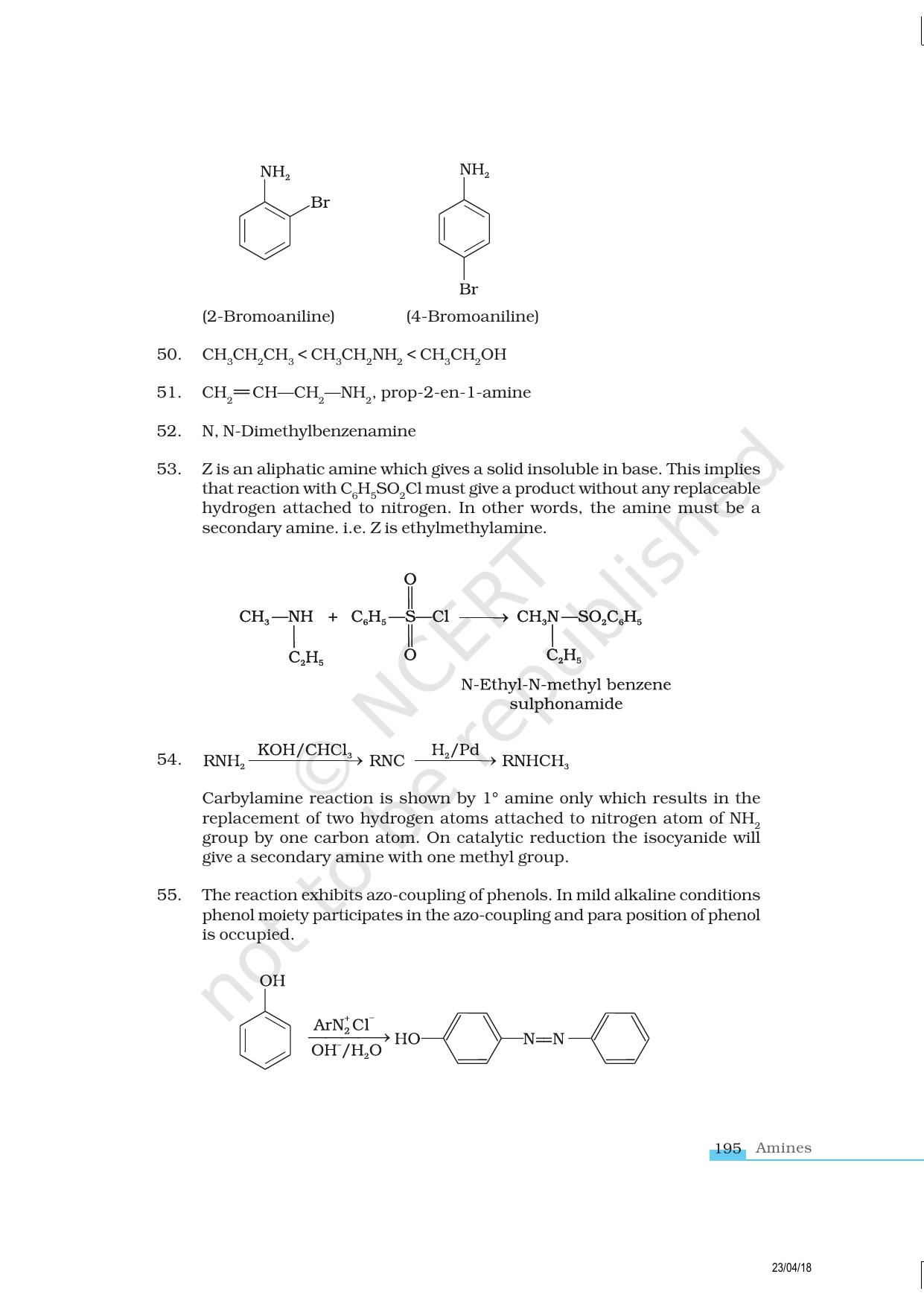 NCERT Exemplar Class 12: Chemistry - Amines - Page 16