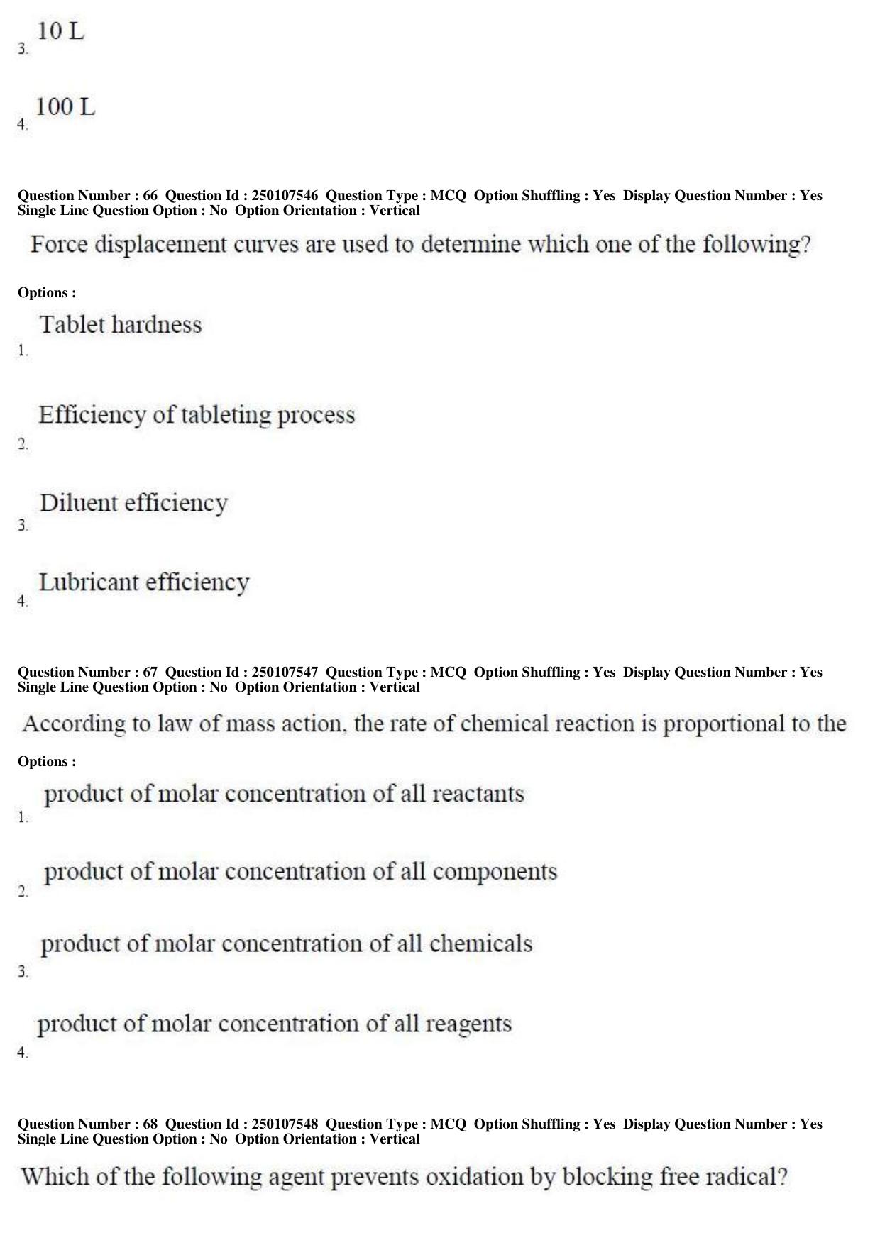 TS PGECET 2019: Pharmacy Question Papers - Page 27