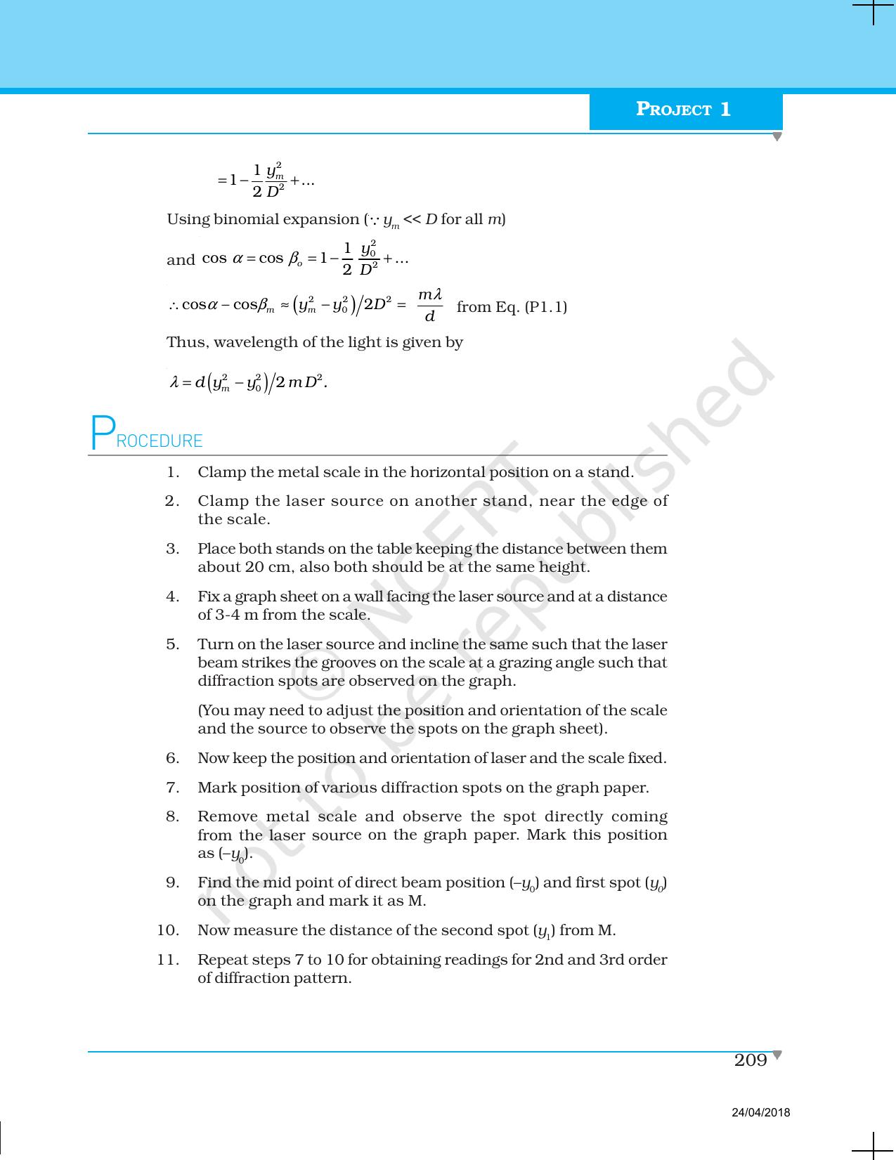 NCERT Laboratory Manuals for Class XII Physics - Project 1 to 7 - Page 3