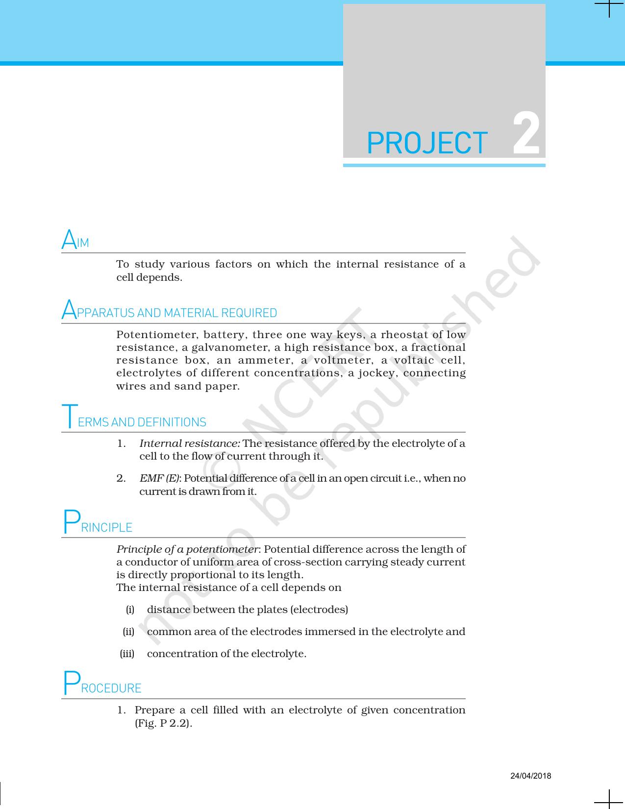 NCERT Laboratory Manuals for Class XII Physics - Project 1 to 7 - Page 5