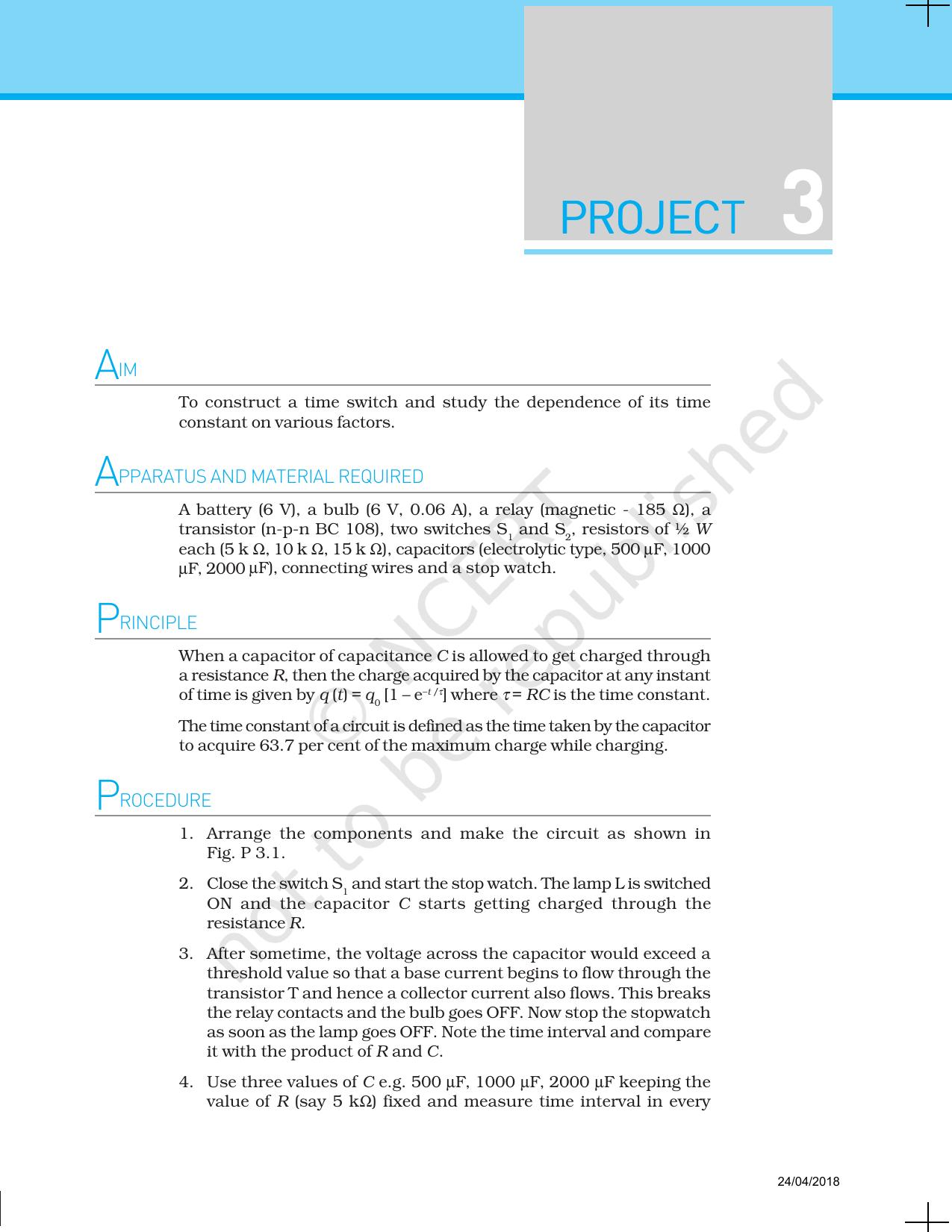NCERT Laboratory Manuals for Class XII Physics - Project 1 to 7 - Page 11