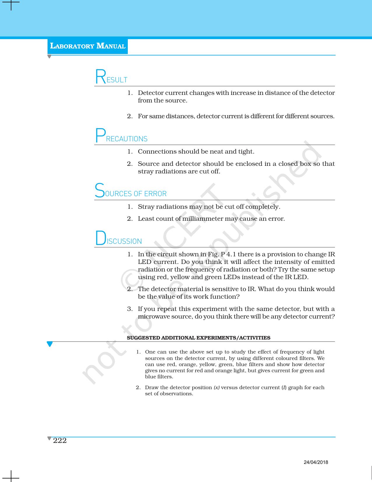 NCERT Laboratory Manuals for Class XII Physics - Project 1 to 7 - Page 16