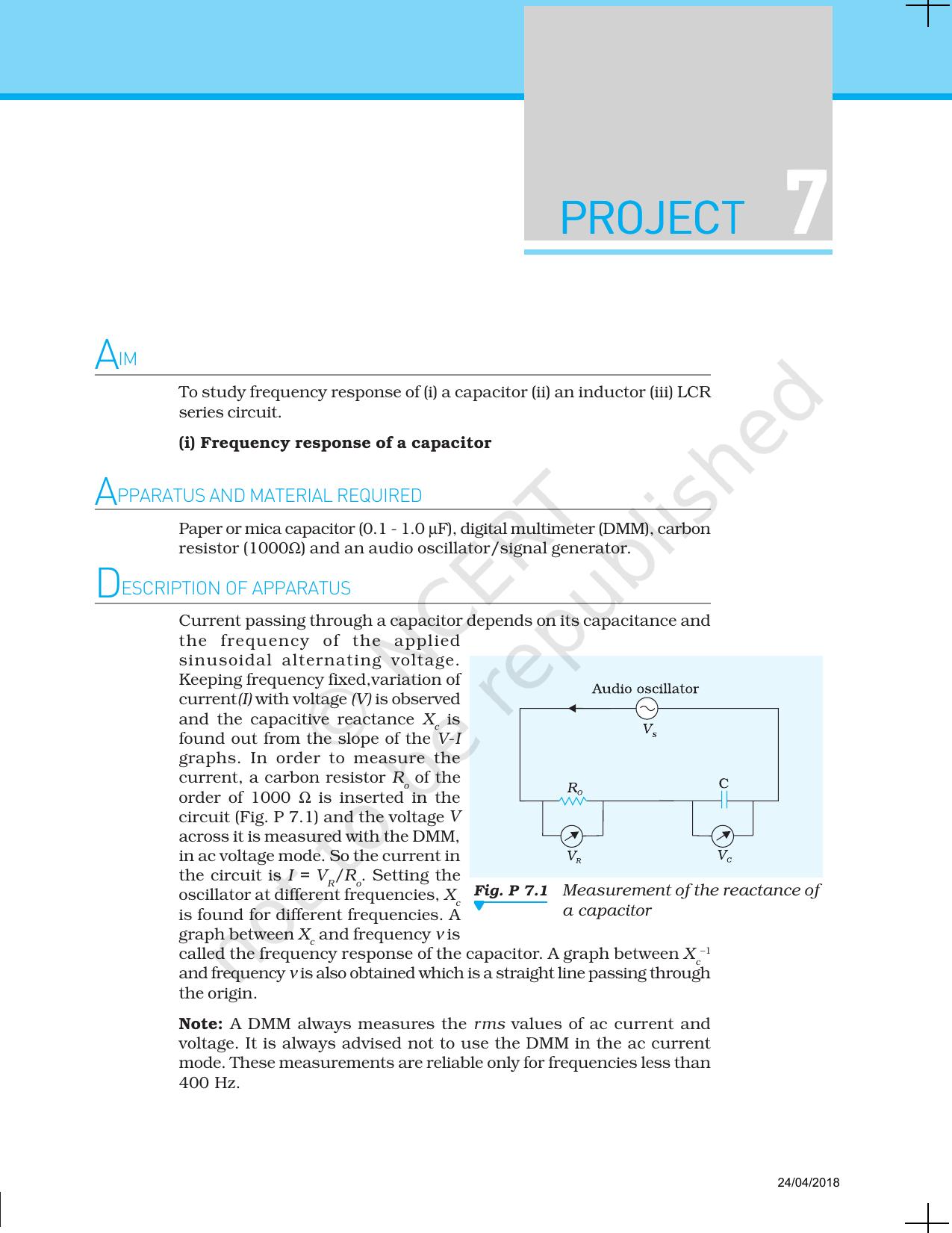 NCERT Laboratory Manuals for Class XII Physics - Project 1 to 7 - Page 27