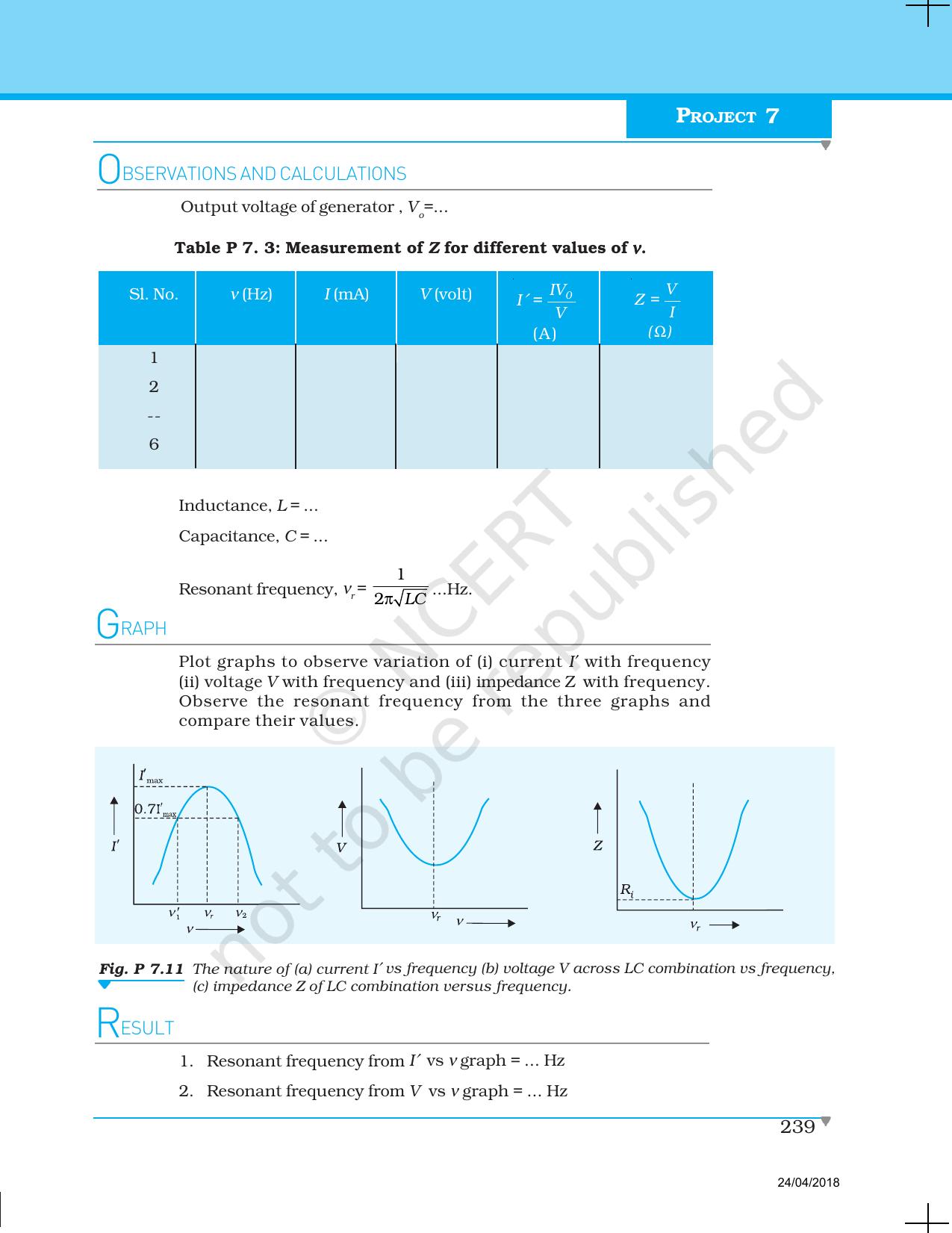NCERT Laboratory Manuals for Class XII Physics - Project 1 to 7 - Page 33