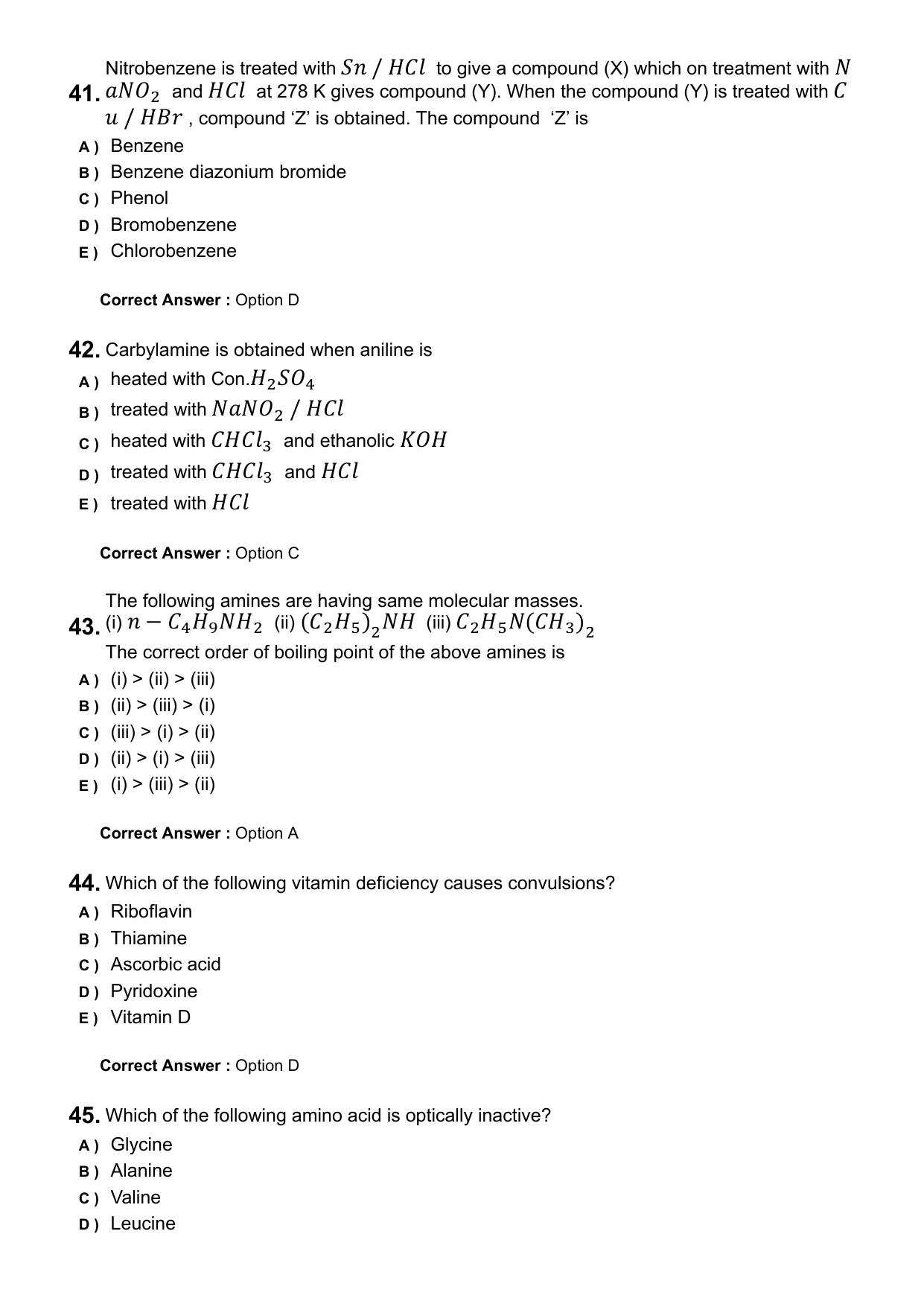 KEAM 2025 April 24 (Pharmacy - AN Session) Question Paper with Answer Key - Page 10