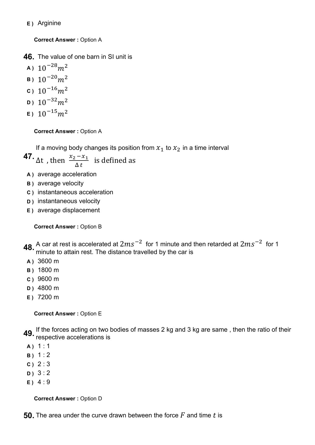 KEAM 2025 April 24 (Pharmacy - AN Session) Question Paper with Answer Key - Page 11