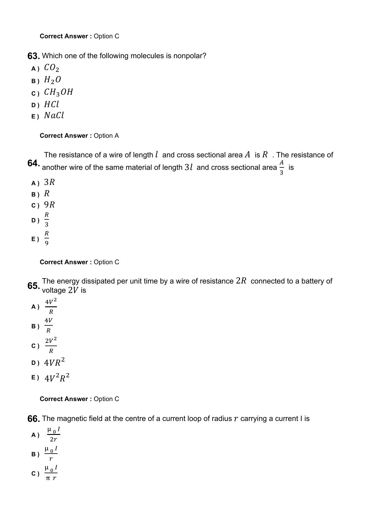 KEAM 2025 April 24 (Pharmacy - AN Session) Question Paper with Answer Key - Page 15
