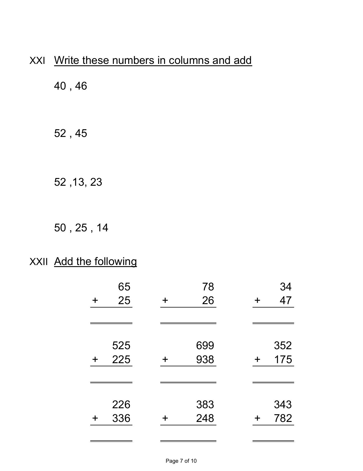 Revision Worksheets for Class 2 Maths Assignment 84 - Page 7