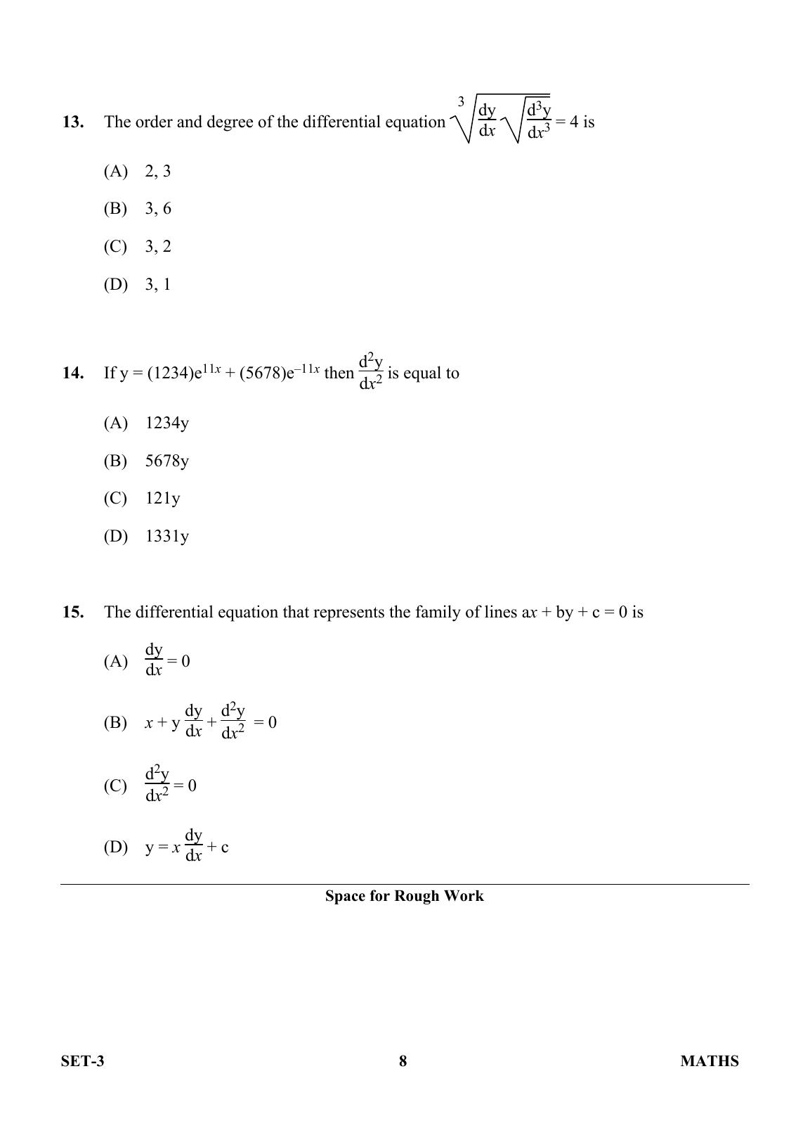 OJEE 2013 Maths Set 3 Question Paper  - Page 6