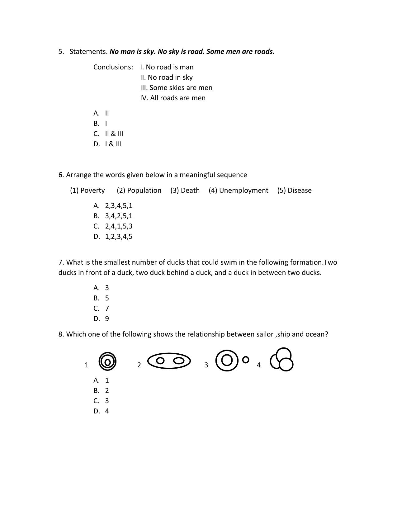 IFTK Entrance Exam General Ability Test Question Papers 2020 - Page 2