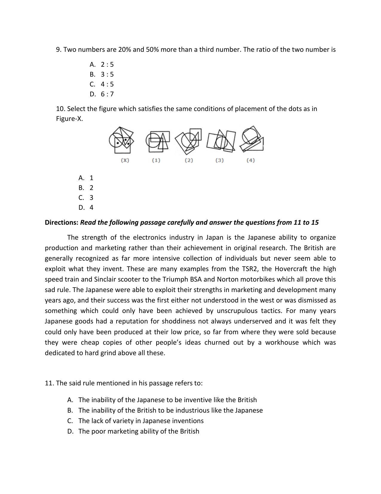 IFTK Entrance Exam General Ability Test Question Papers 2020 - Page 3