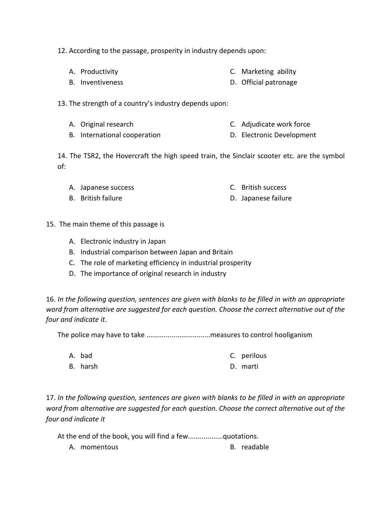 IFTK Entrance Exam General Ability Test Question Papers 2020 - Page 4