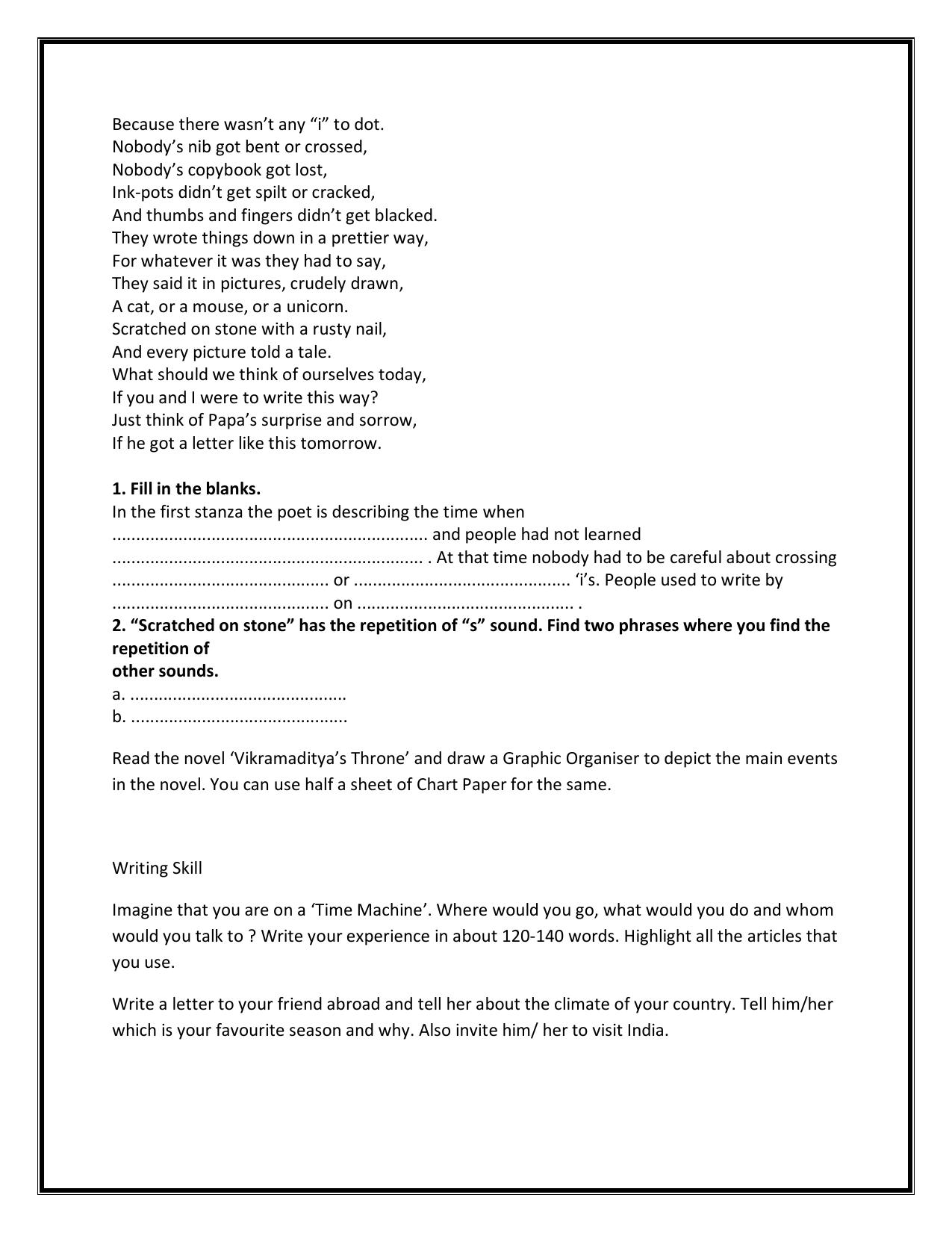 CBSE Class 8 English Worksheet Passage Assignment 1 - Page 2