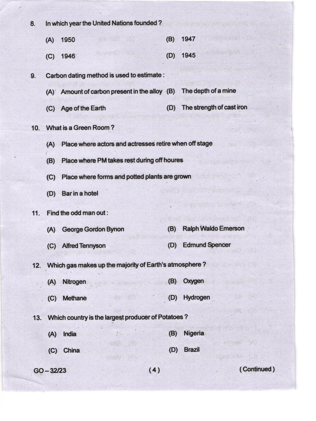 Odisha CPET 2024 LIBRARY SCIENCE Question Papers - Page 4