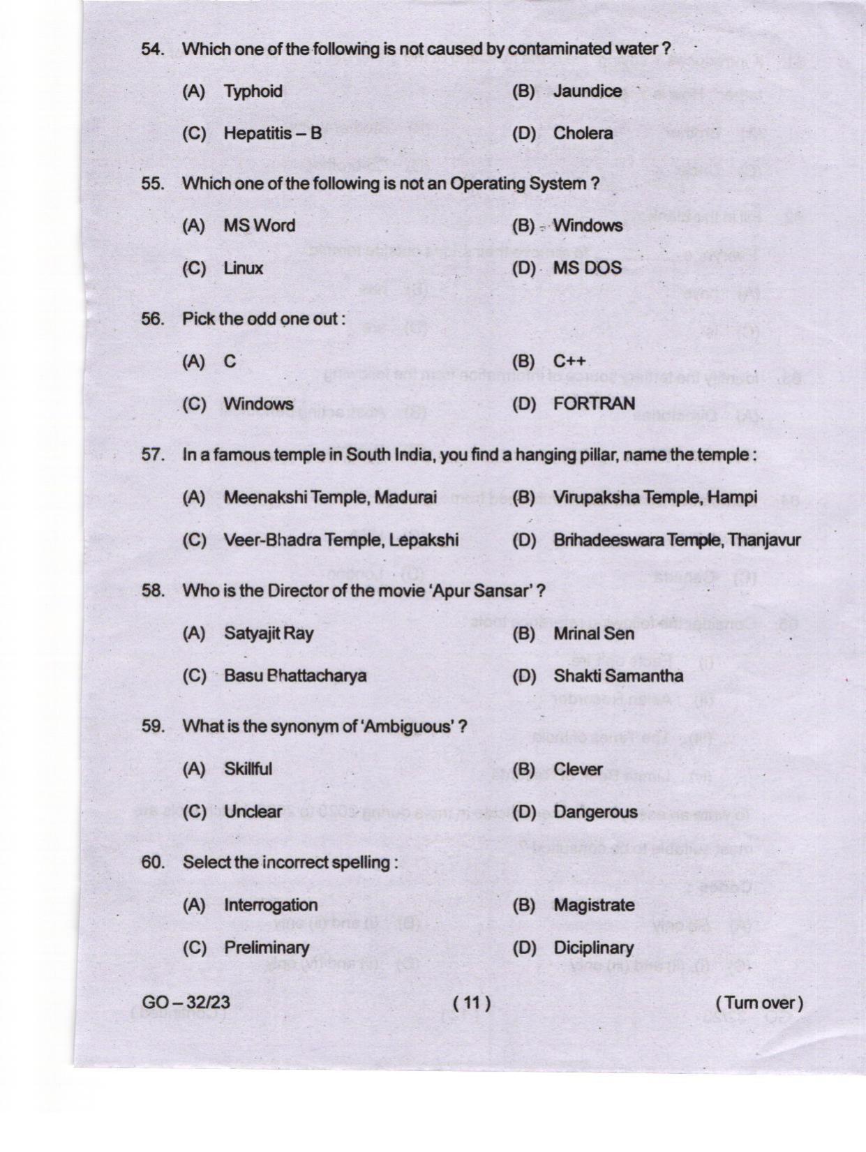 Odisha CPET 2024 LIBRARY SCIENCE Question Papers - Page 11