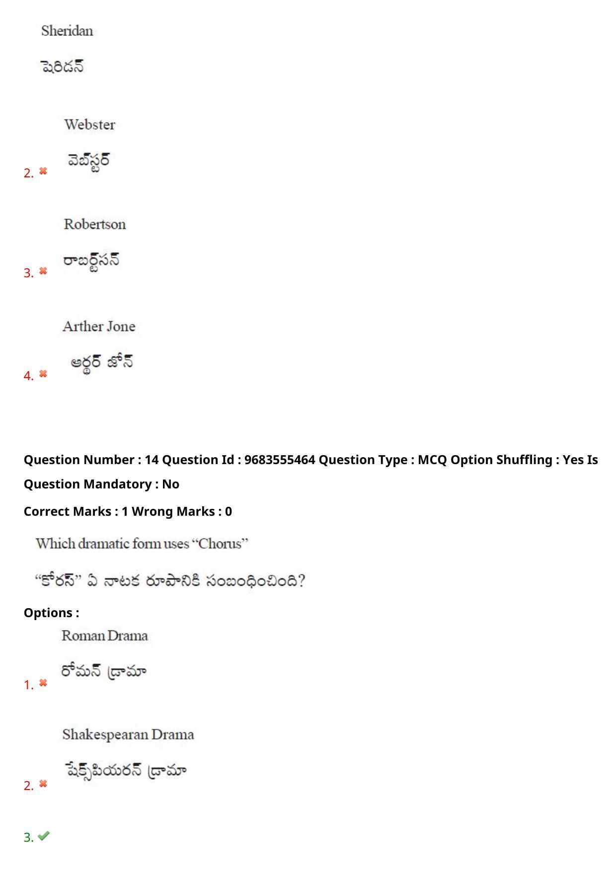 TS CPGET 2021 M.A. Theatre Arts  (Shift 1) Question Paper with Answer Key - Page 12
