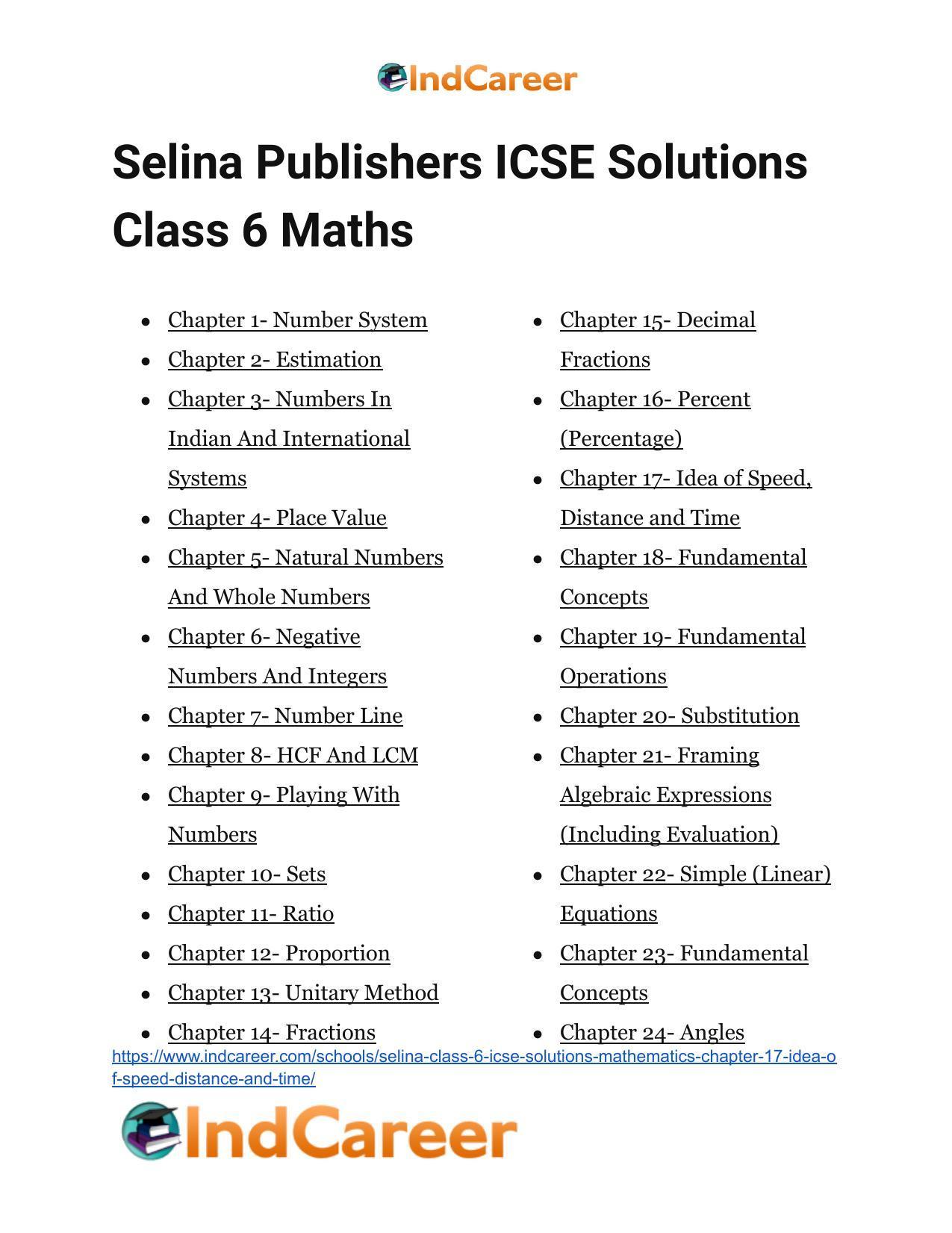 Selina Class 6 ICSE Solutions Mathematics : Chapter 17- Idea of Speed, Distance and Time - Page 31