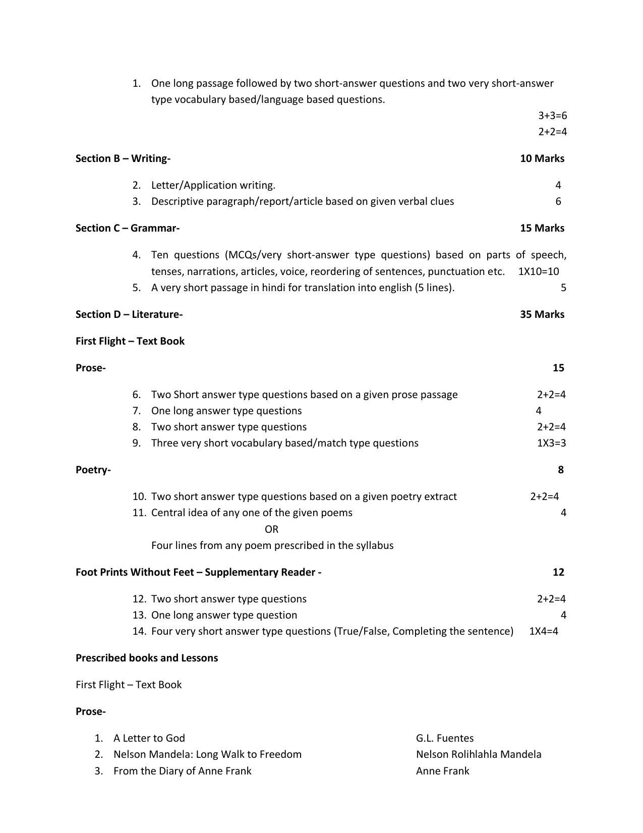 UP Board 10th Syllabus English - Page 2