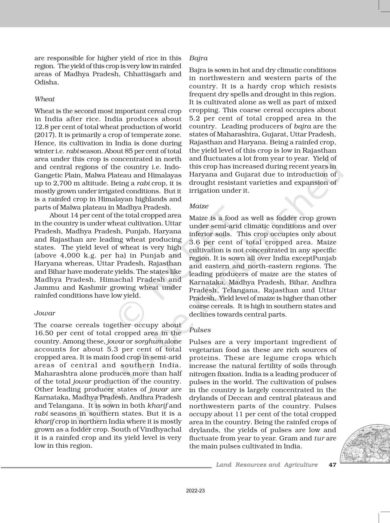 NCERT Book for Class 12 Geography (Part-II) Chapter 5 Land Resources and Agriculture - Page 8