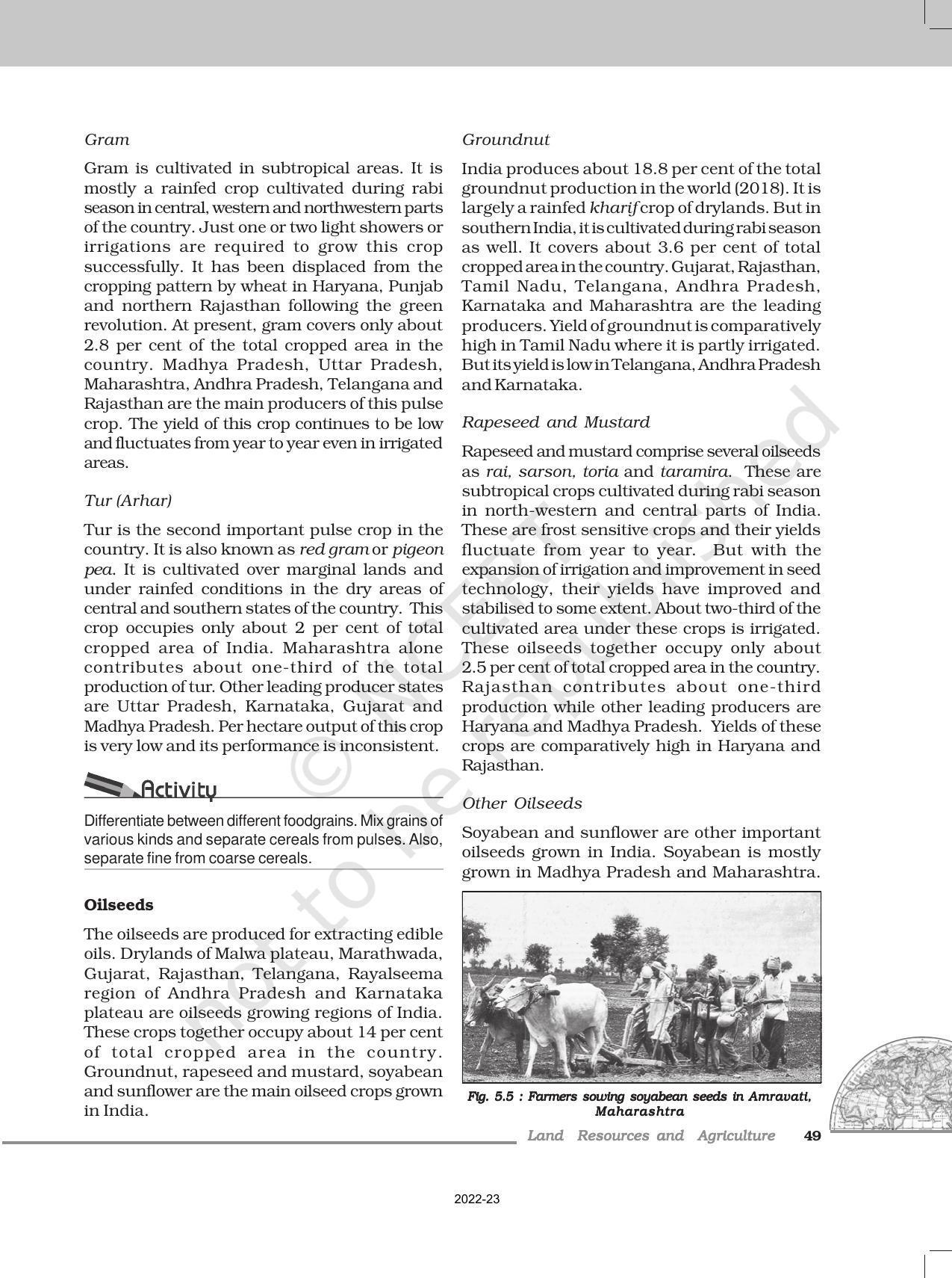 NCERT Book for Class 12 Geography (Part-II) Chapter 5 Land Resources and Agriculture - Page 10