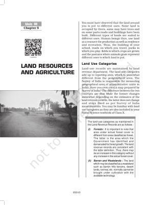 NCERT Book for Class 12 Geography (Part-II) Chapter 5 Land Resources and Agriculture
