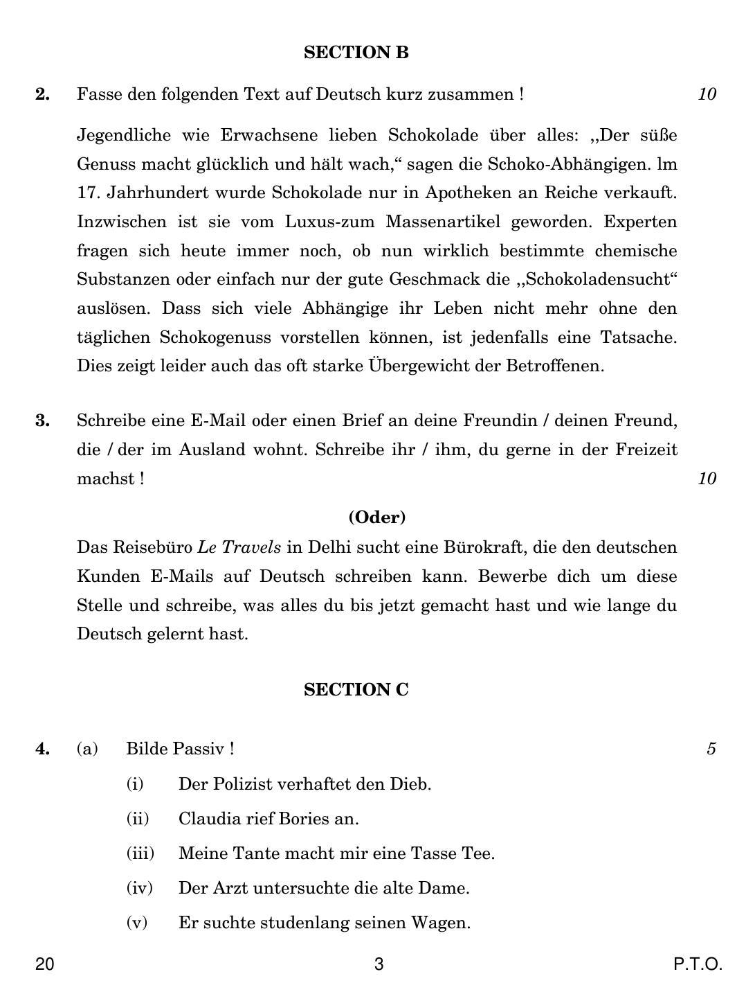 CBSE Class 12 20 German 2019 Question Paper - Page 3