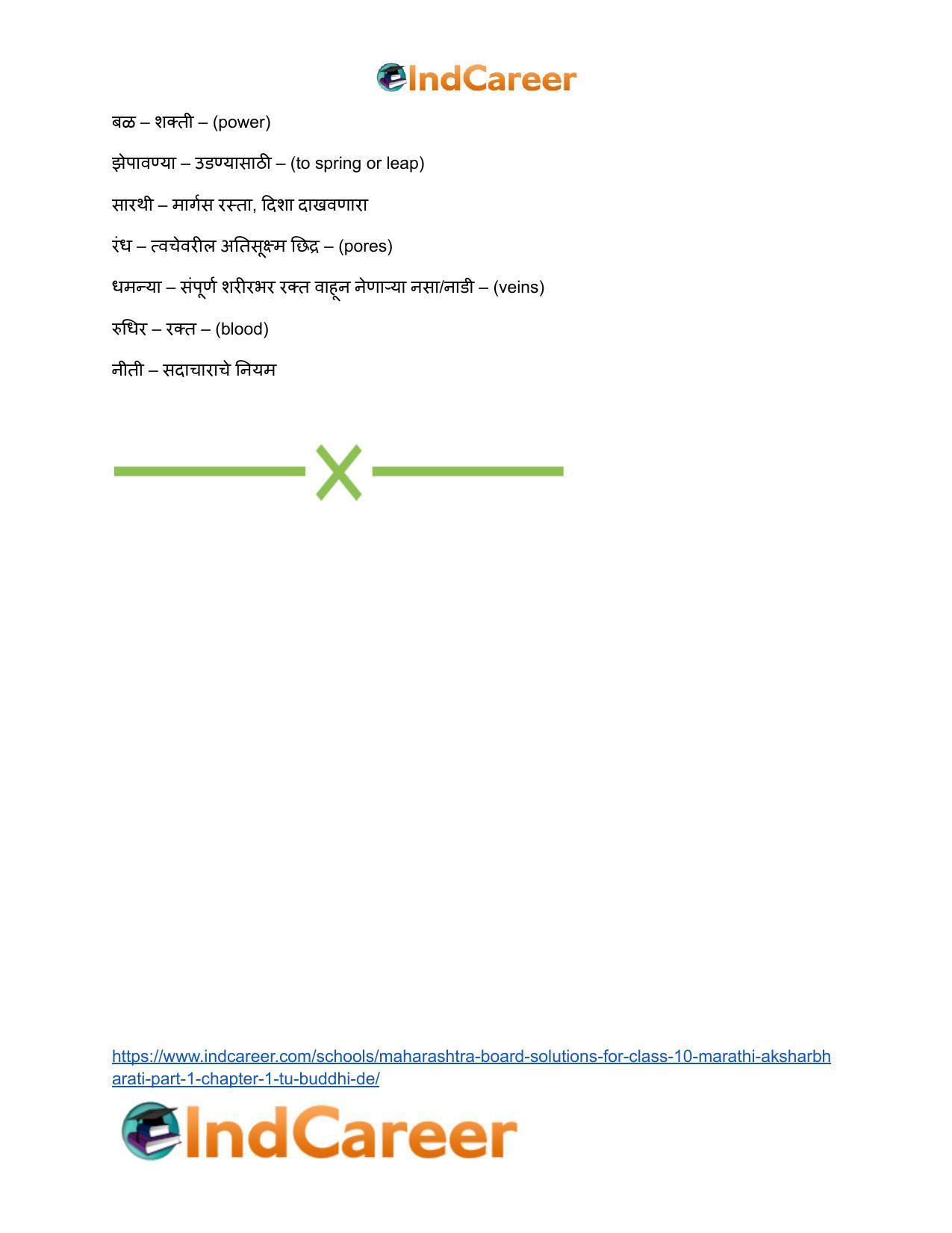 Maharashtra Board Solutions for Class 10- Marathi Aksharbharati (Part- 1): Chapter 1- तू बुद्धी दे - Page 6