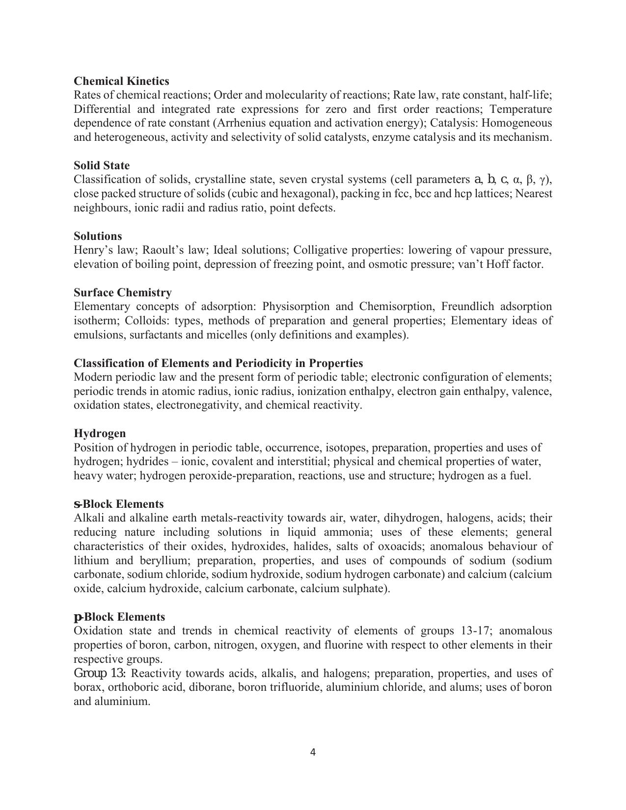 JEE Advanced Syllabus - Page 4
