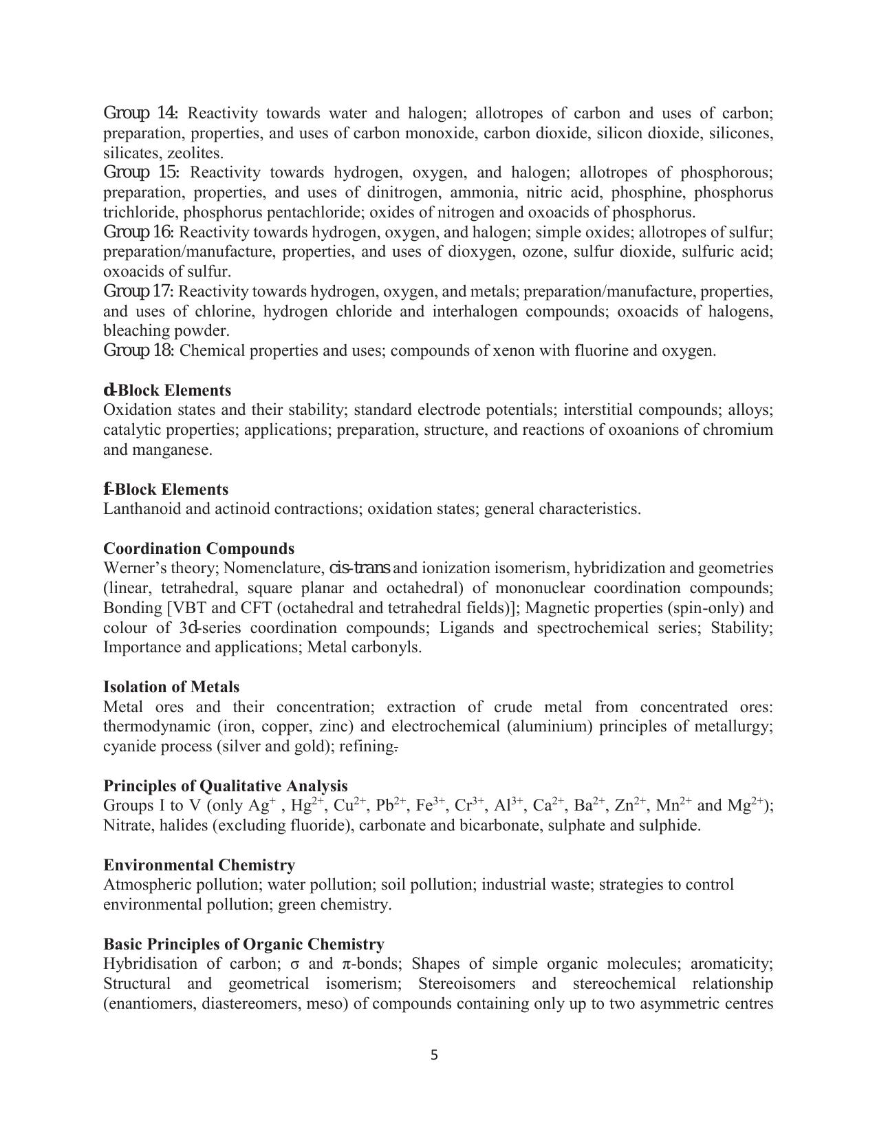 JEE Advanced Syllabus - Page 5