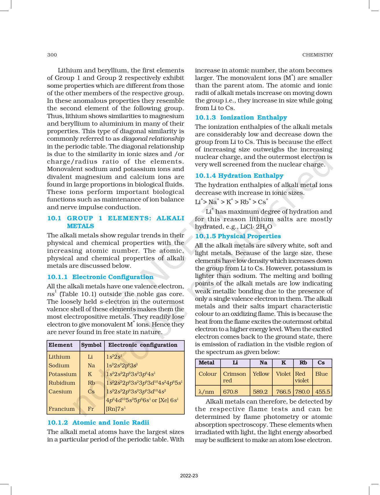 NCERT Book for Class 11 Chemistry Chapter 10 The s-block Elements - Page 2