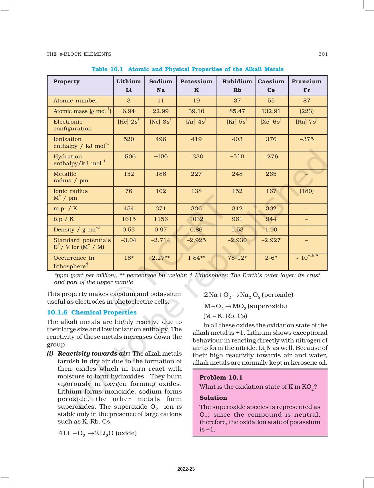 NCERT Book for Class 11 Chemistry Chapter 10 The s-block Elements - Page 3