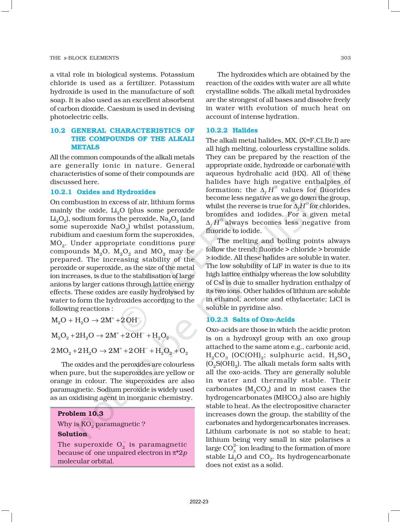 NCERT Book for Class 11 Chemistry Chapter 10 The s-block Elements - Page 5