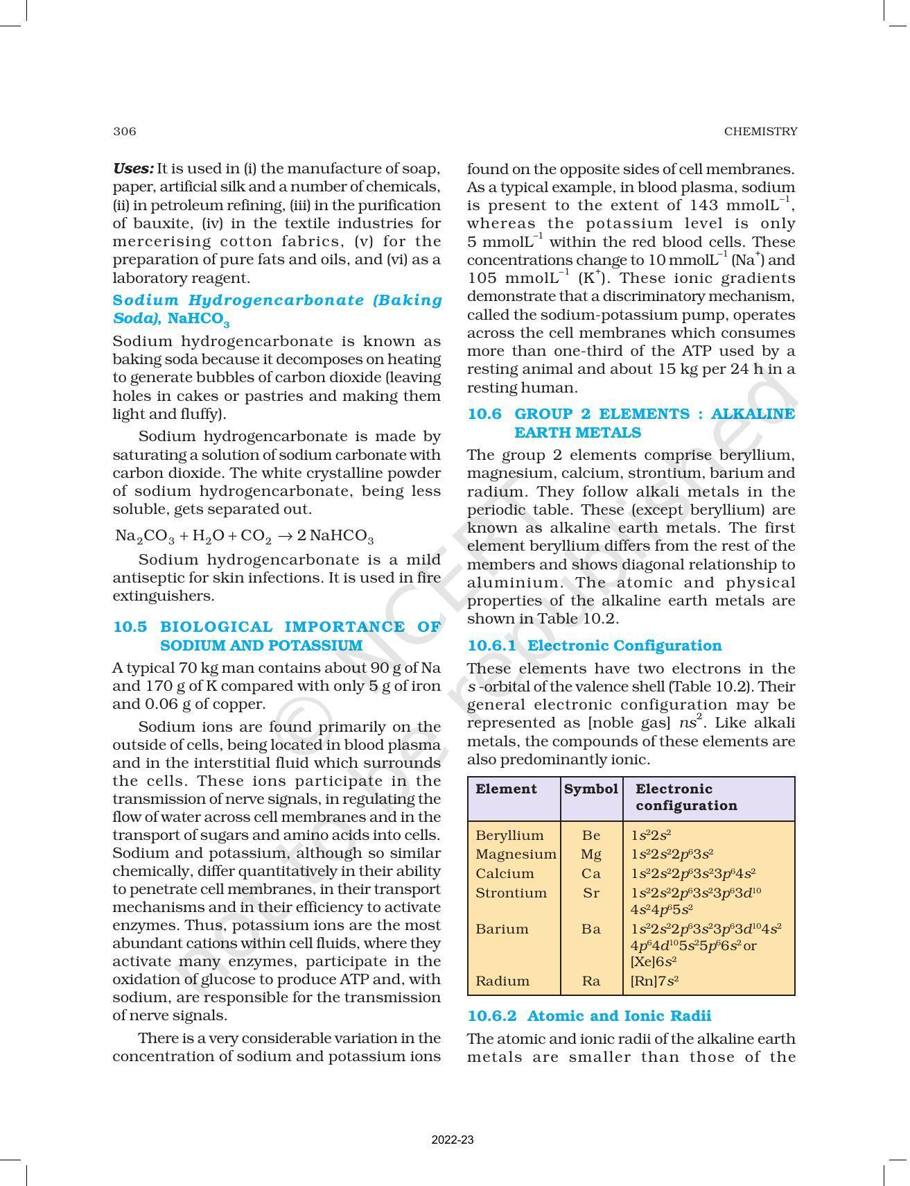 NCERT Book for Class 11 Chemistry Chapter 10 The s-block Elements - Page 8
