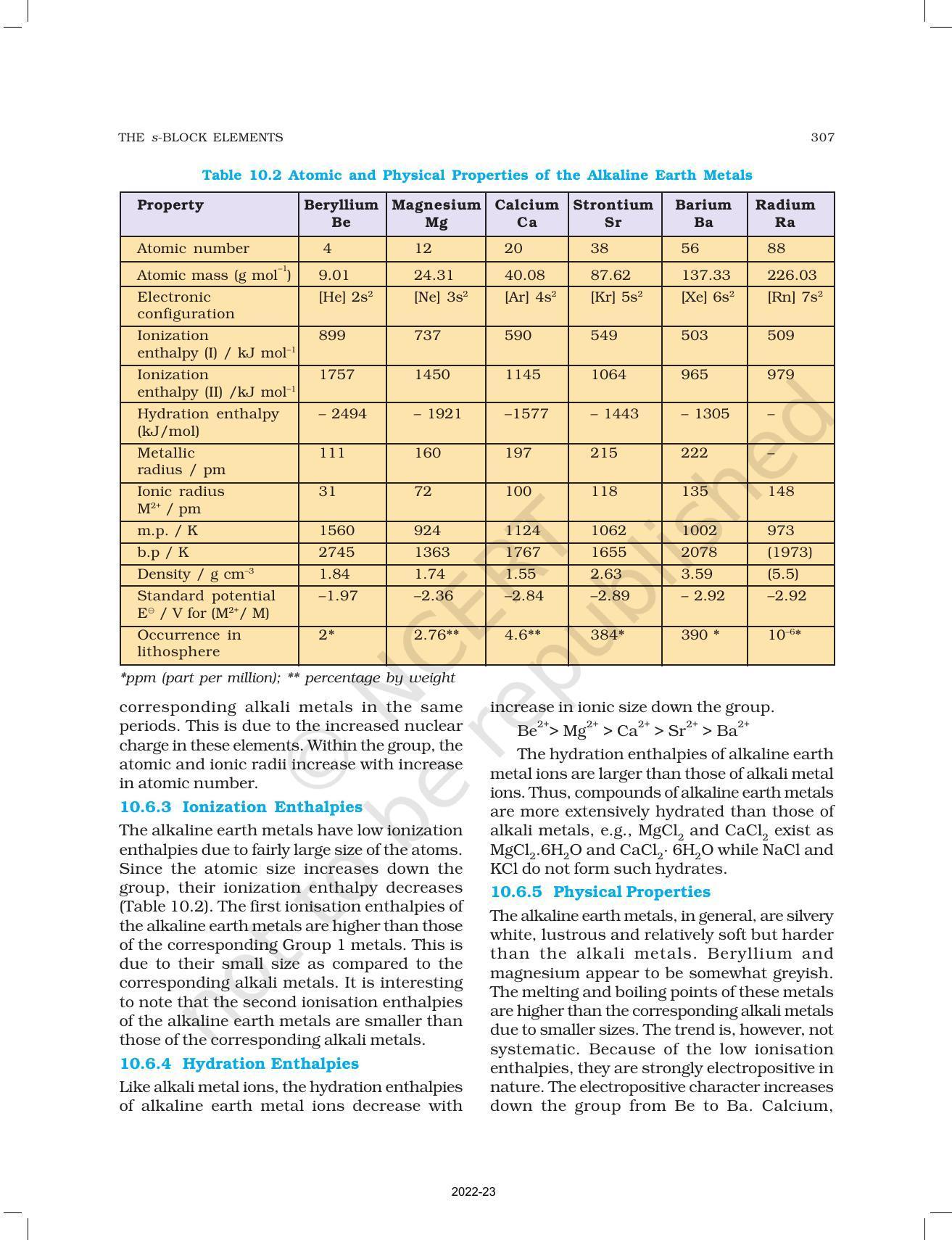 NCERT Book for Class 11 Chemistry Chapter 10 The s-block Elements - Page 9