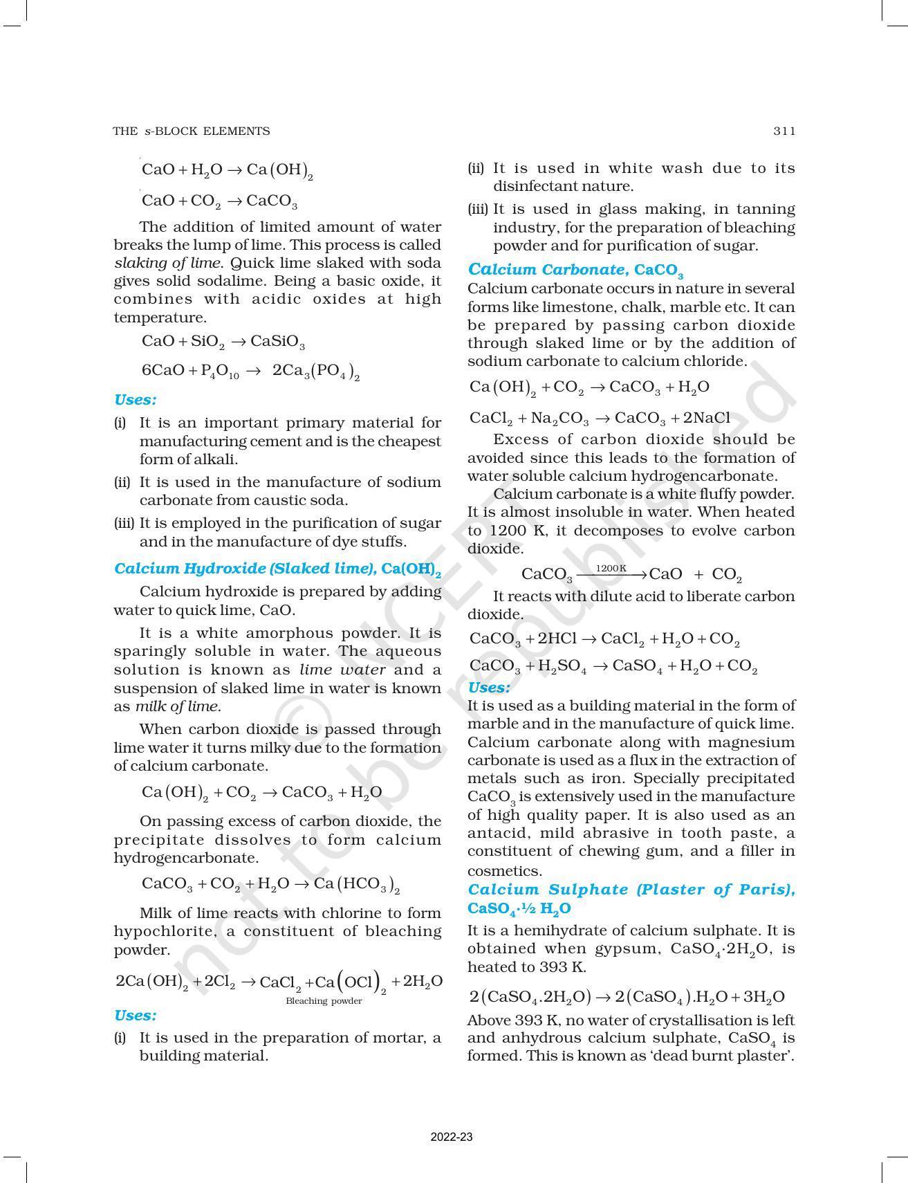 NCERT Book for Class 11 Chemistry Chapter 10 The s-block Elements - Page 13