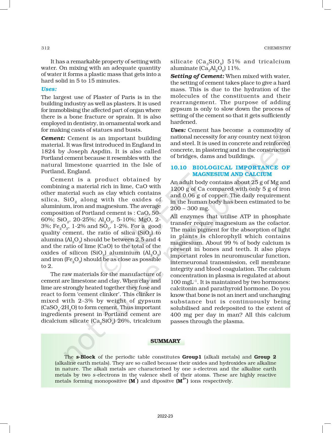 NCERT Book for Class 11 Chemistry Chapter 10 The s-block Elements - Page 14