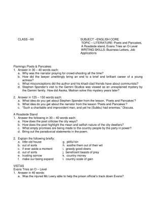 CBSE Class 12 English Core Assignment 6