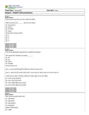CUET (PG) 2022: PGQP-74 Dharmashastra  (10-09-2022) Question Paper